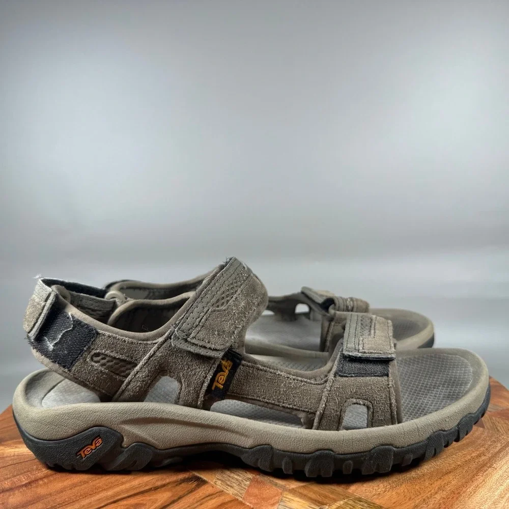 Teva Mens Katavi 2 Bungee Cord Brown Suede Hiking Sport Sandals 1002433 Size 8